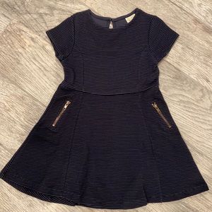 Zara Little Girls Size 5 Navy Dress